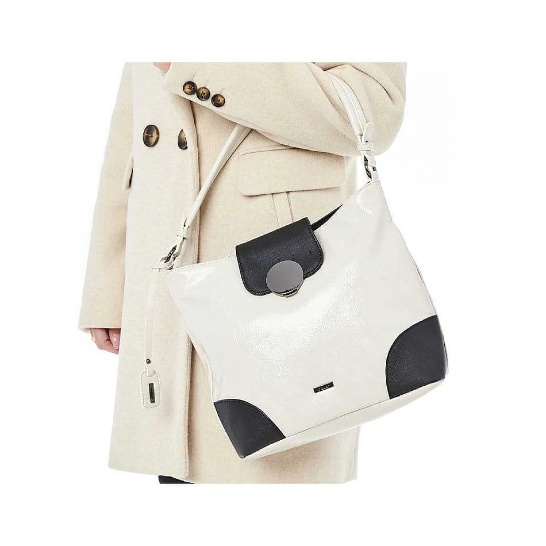 Rieker | Handbag Cream Beige Metallic