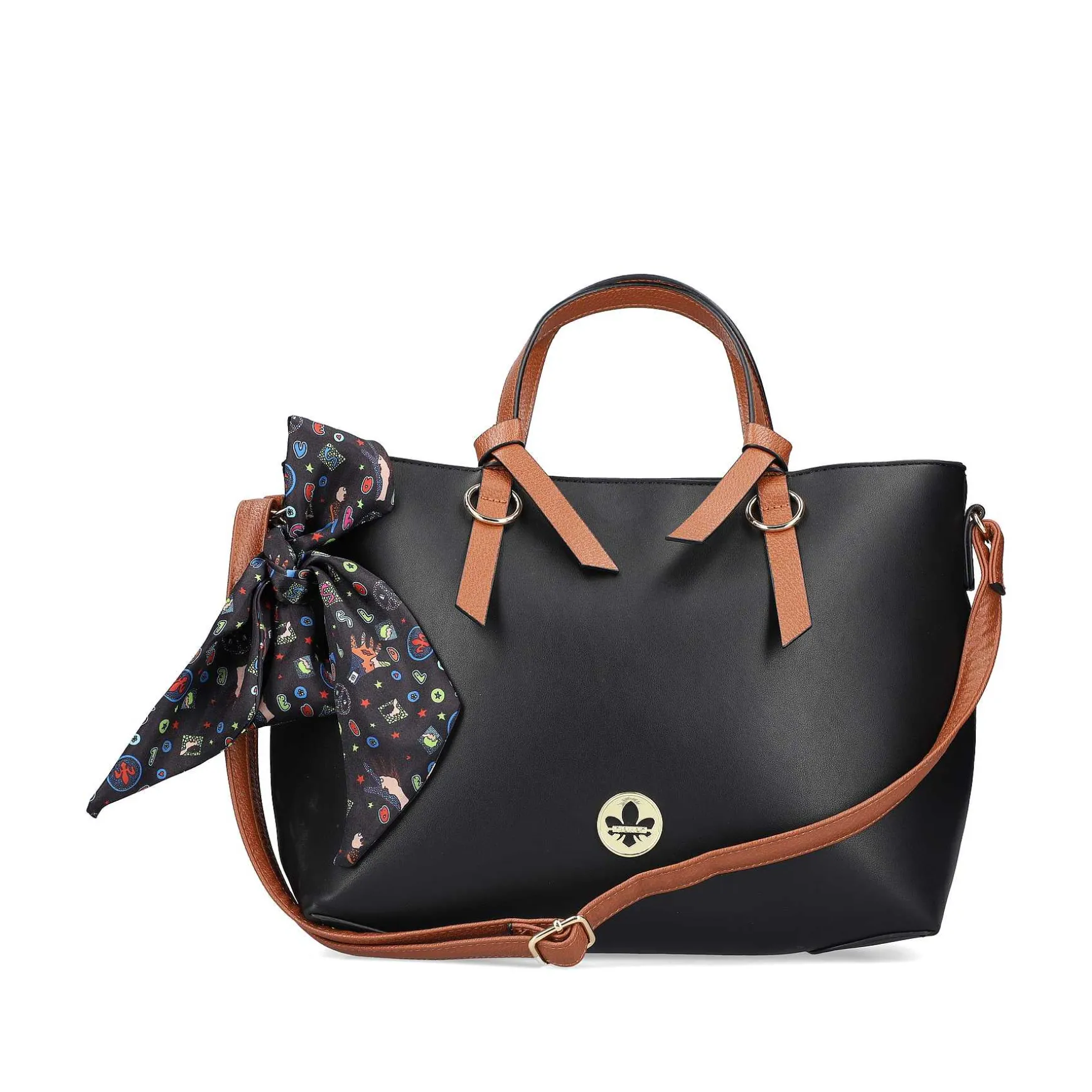 Rieker | Shopper Jet Black-Nougat Brown