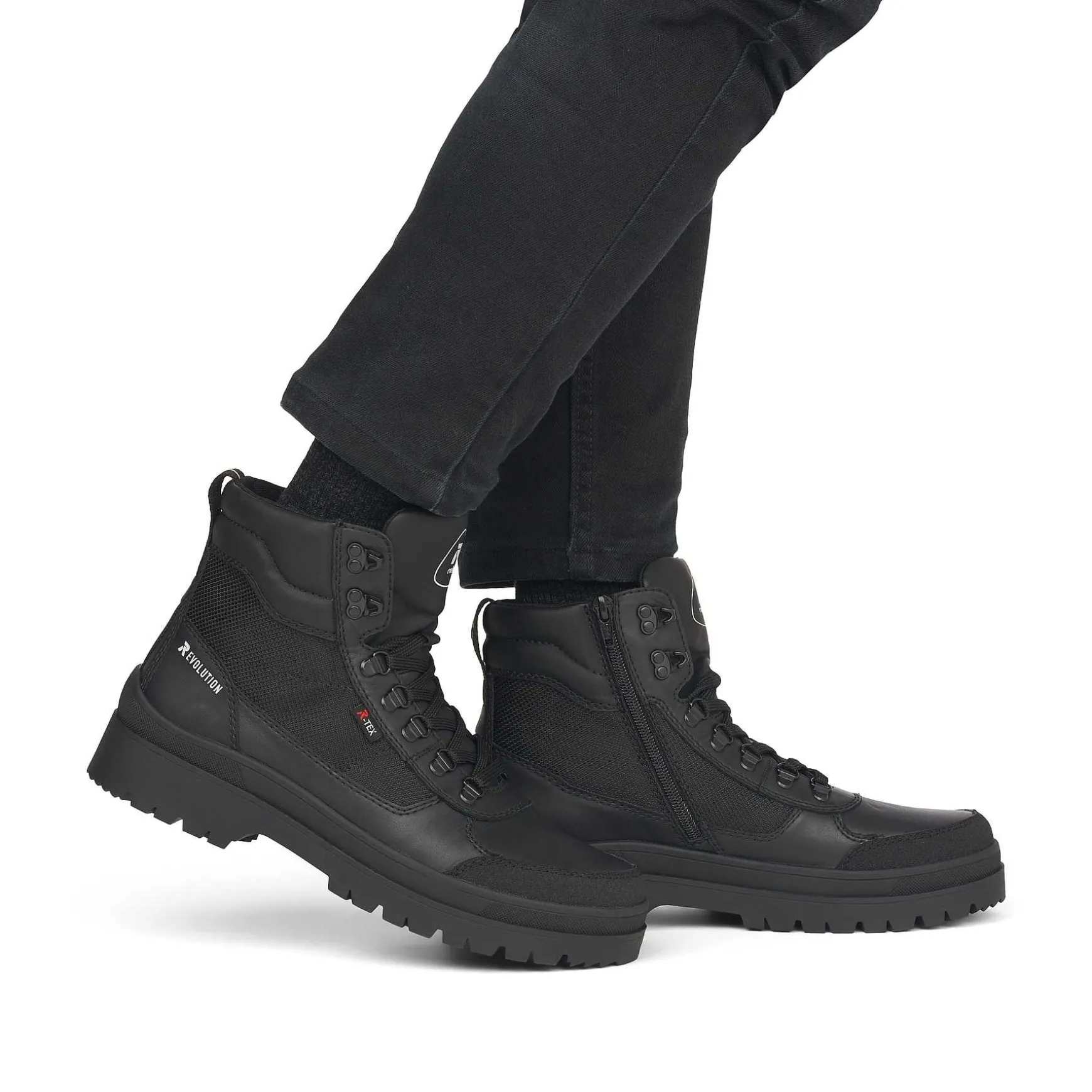 Rieker Men'S Corded Boots Noir