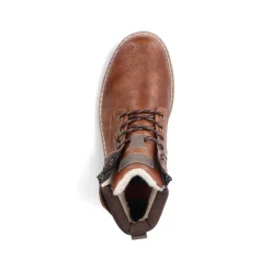 Rieker Men'S Corded Boots Caramel Brown