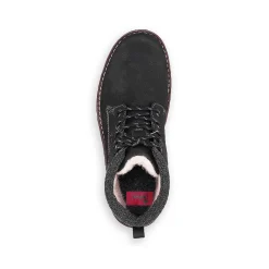 Rieker Men'S Corded Boots Graphite Black