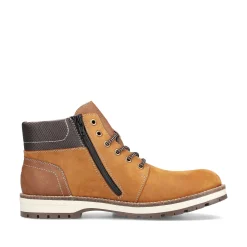Rieker Men'S Corded Boots Caramel Brown