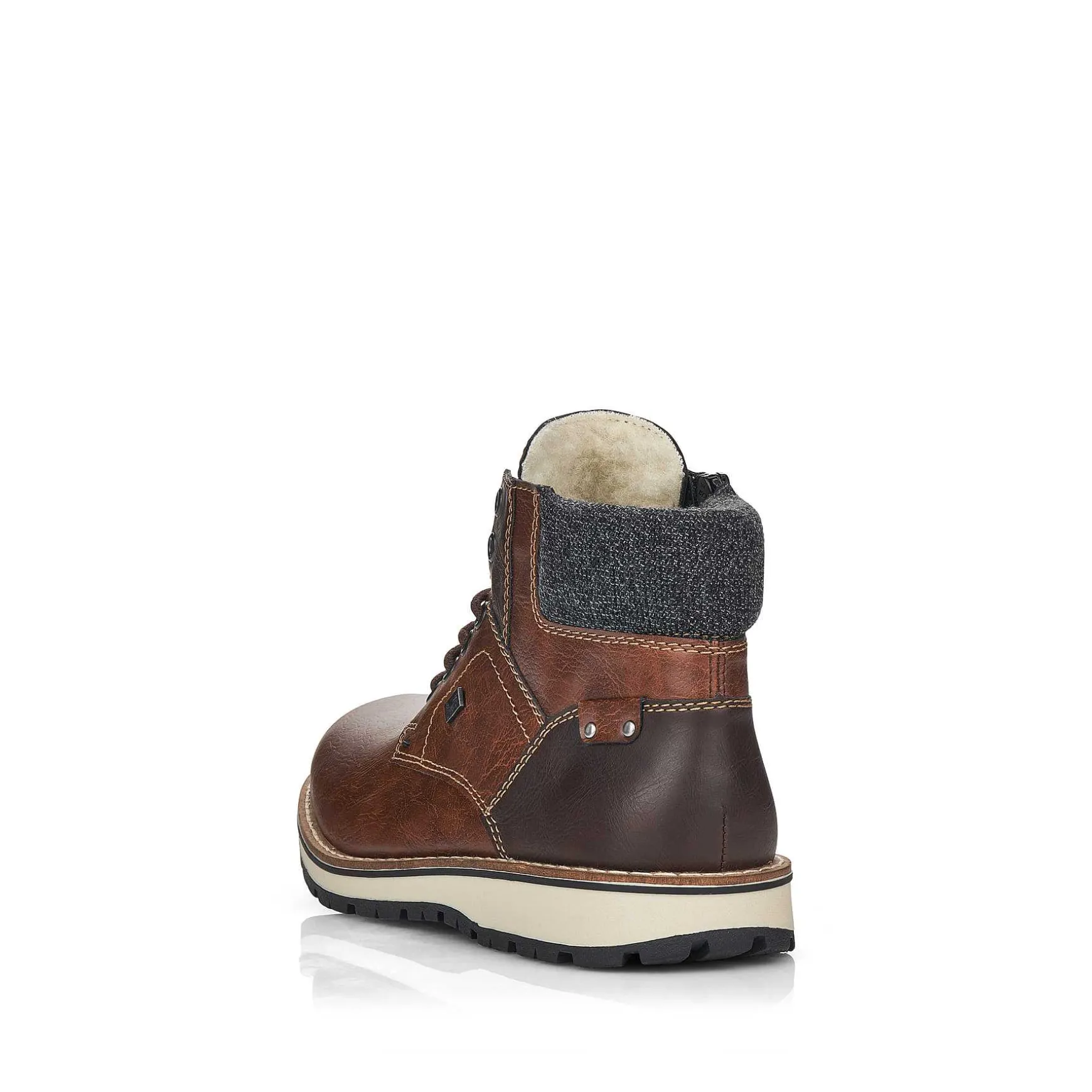 Rieker Men'S Corded Boots Chestnut Brown