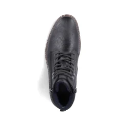 Rieker Men'S Corded Boots Graphite Black