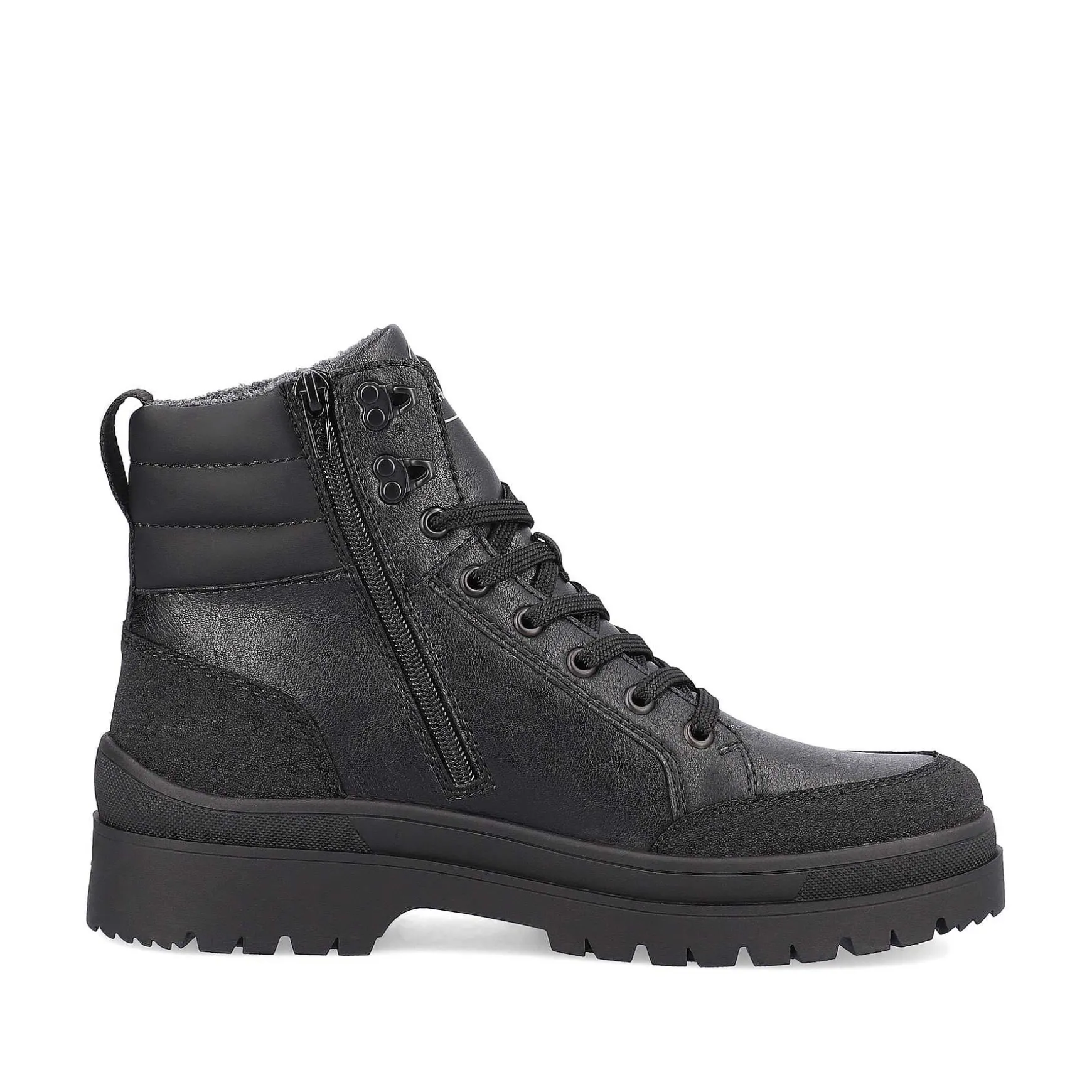 Rieker Men'S Corded Boots Deep Black