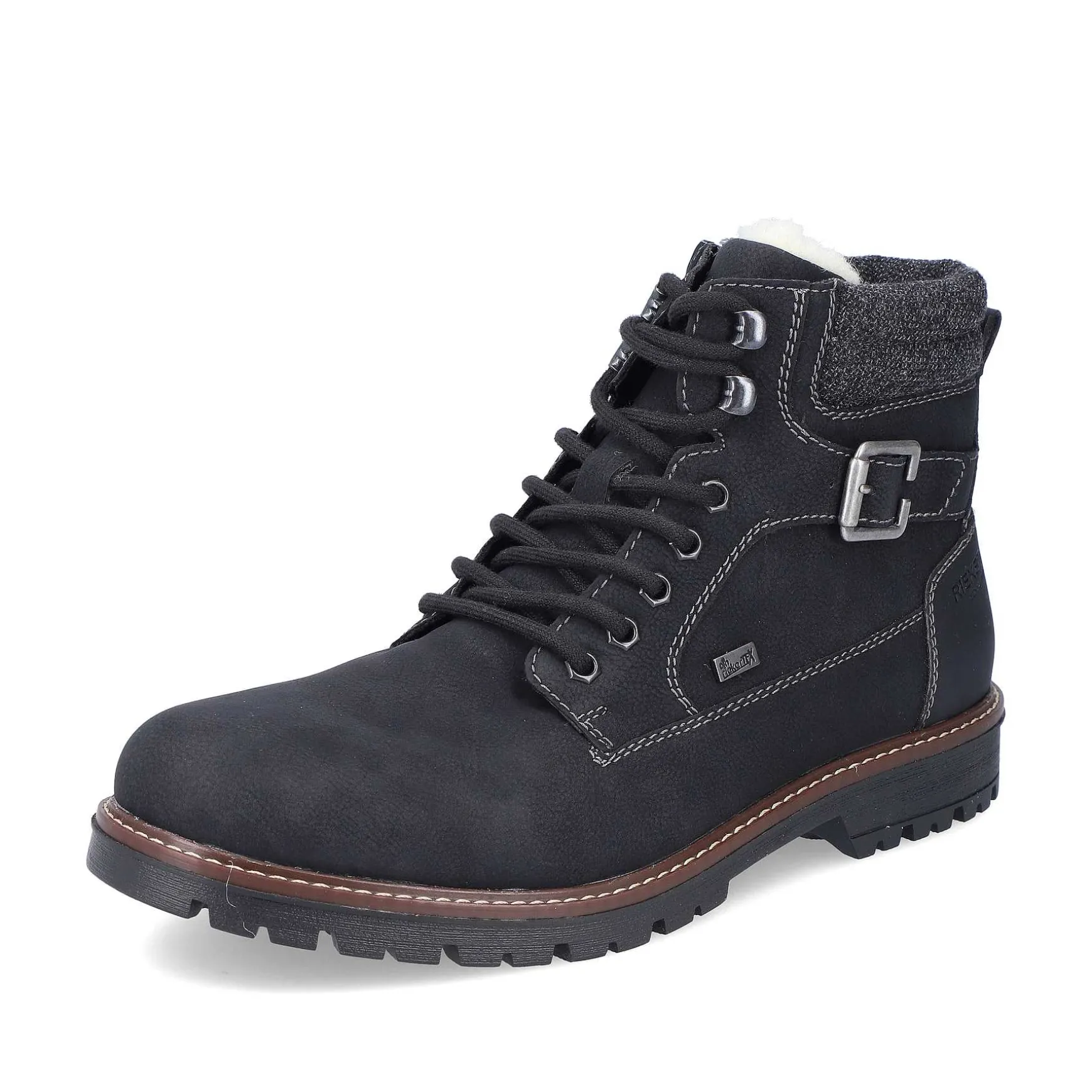 Rieker Men'S Corded Boots Asphalt Black