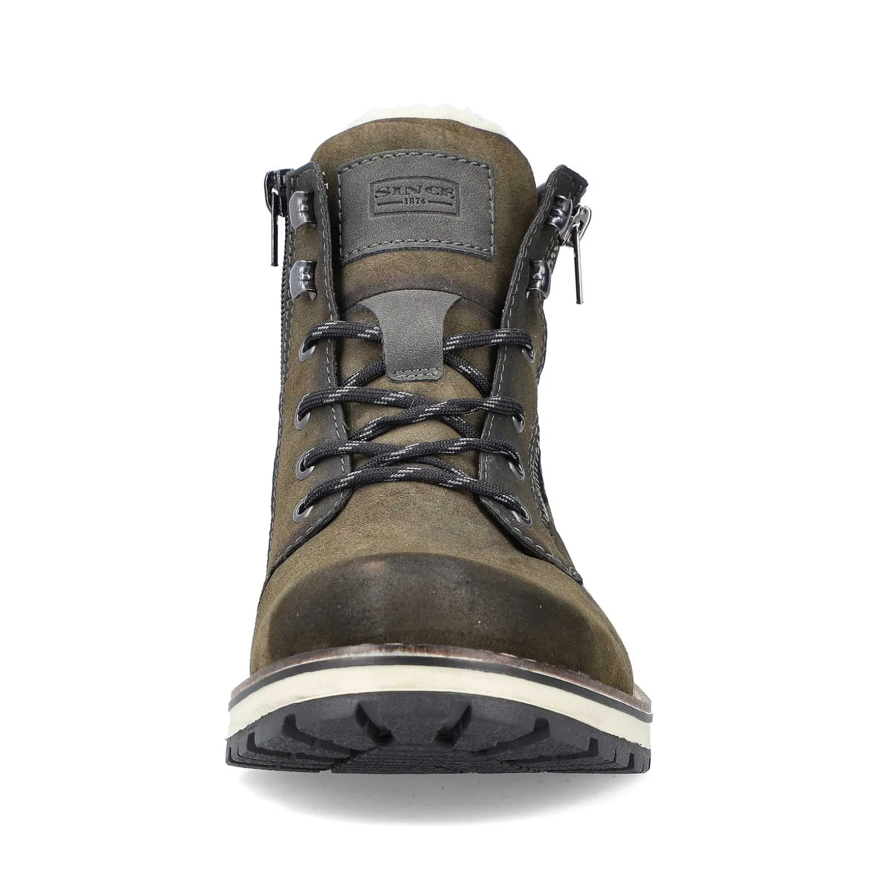 Rieker Men'S Corded Boots Olive Green