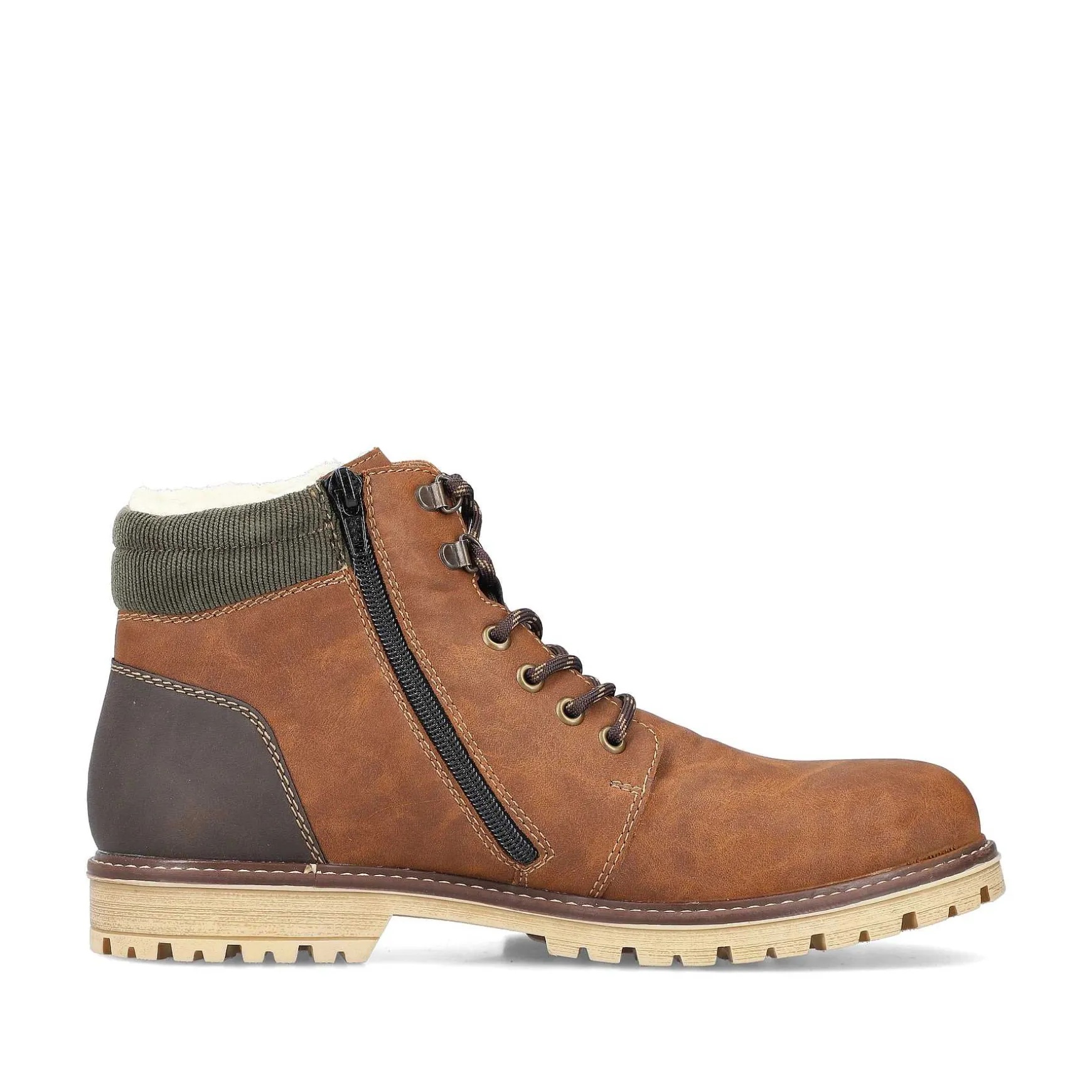 Rieker Men'S Corded Boots Light Brown