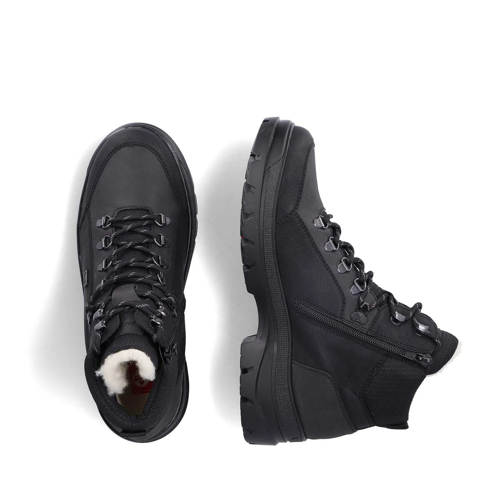 Rieker Men'S Corded Boots Asphalt Black