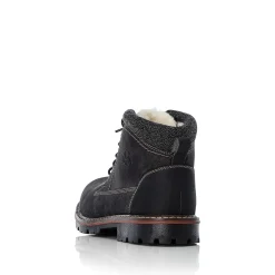 Rieker Men'S Corded Boots Graphite Black