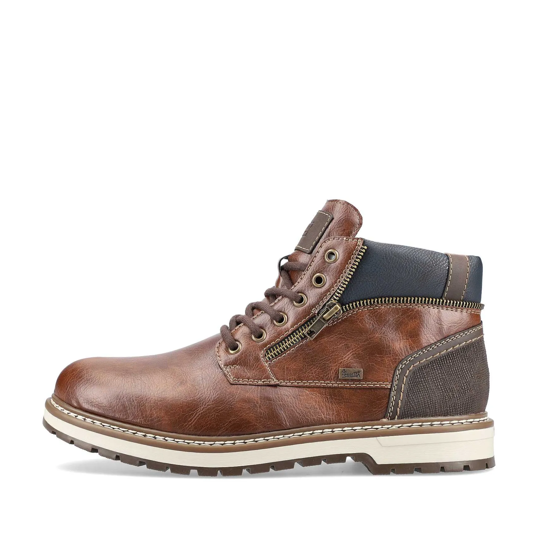 Rieker Men'S Corded Boots Chestnut Brown