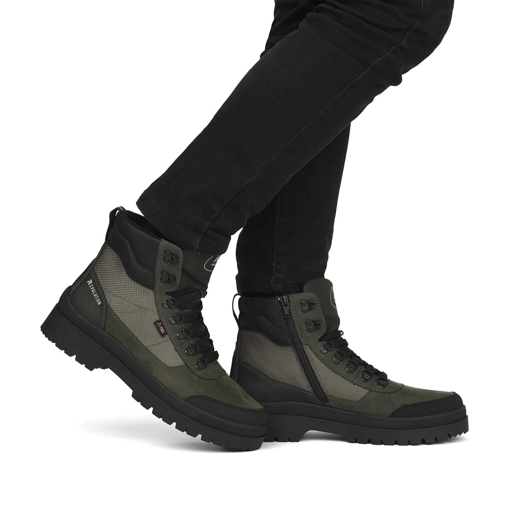 Rieker Men'S Corded Boots Khaki