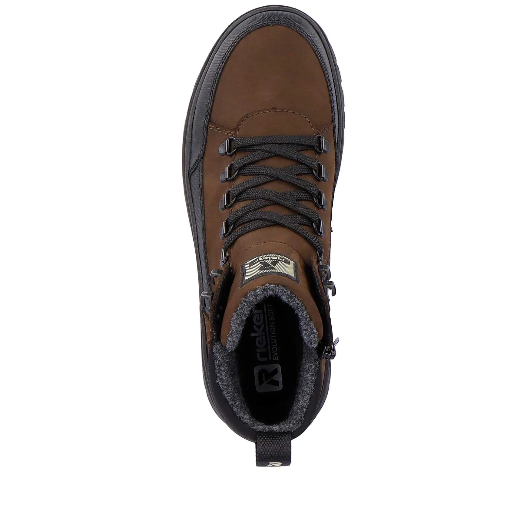 Rieker Men'S Corded Boots Nut-Brown Noir