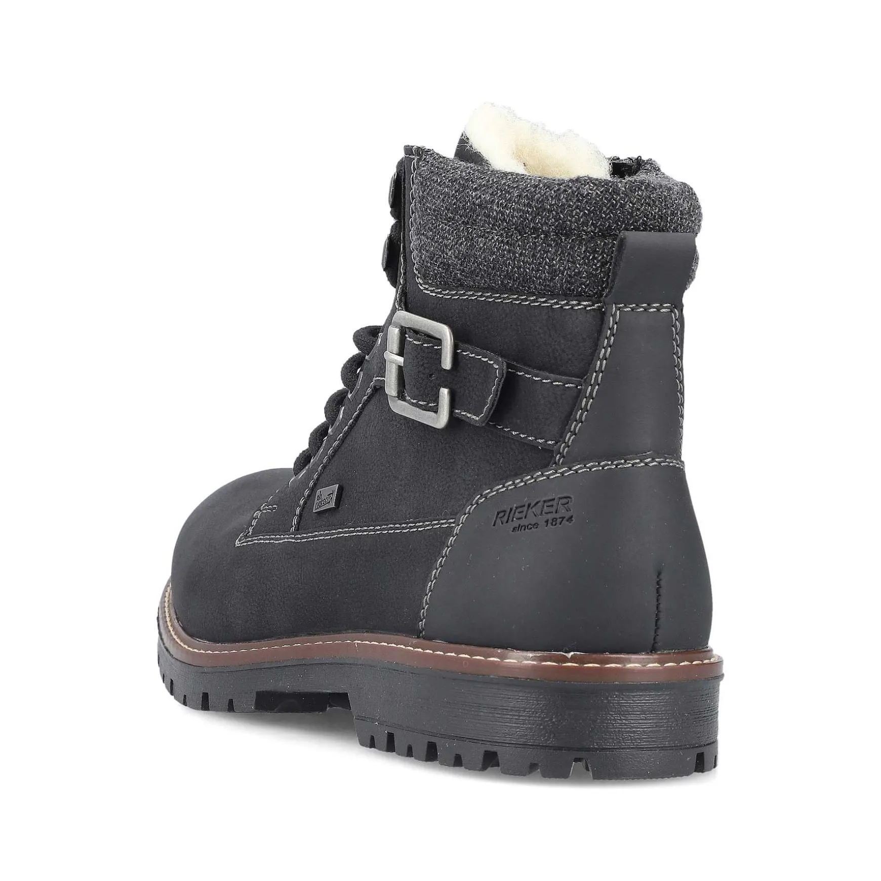 Rieker Men'S Corded Boots Asphalt Black