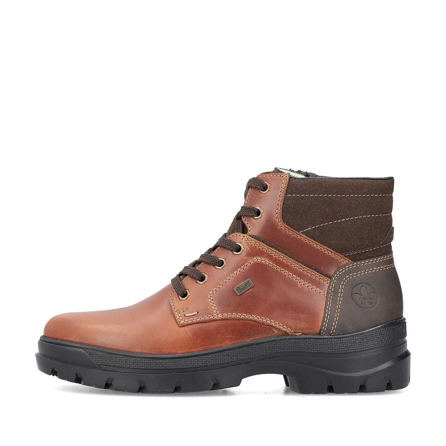 Rieker Men'S Corded Boots Chestnut Brown