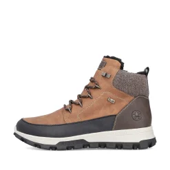 Rieker Men'S Corded Boots Caramel Brown