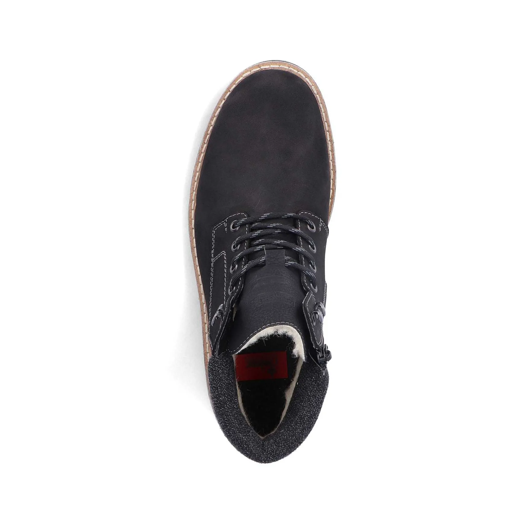 Rieker Men'S Corded Boots Deep Black