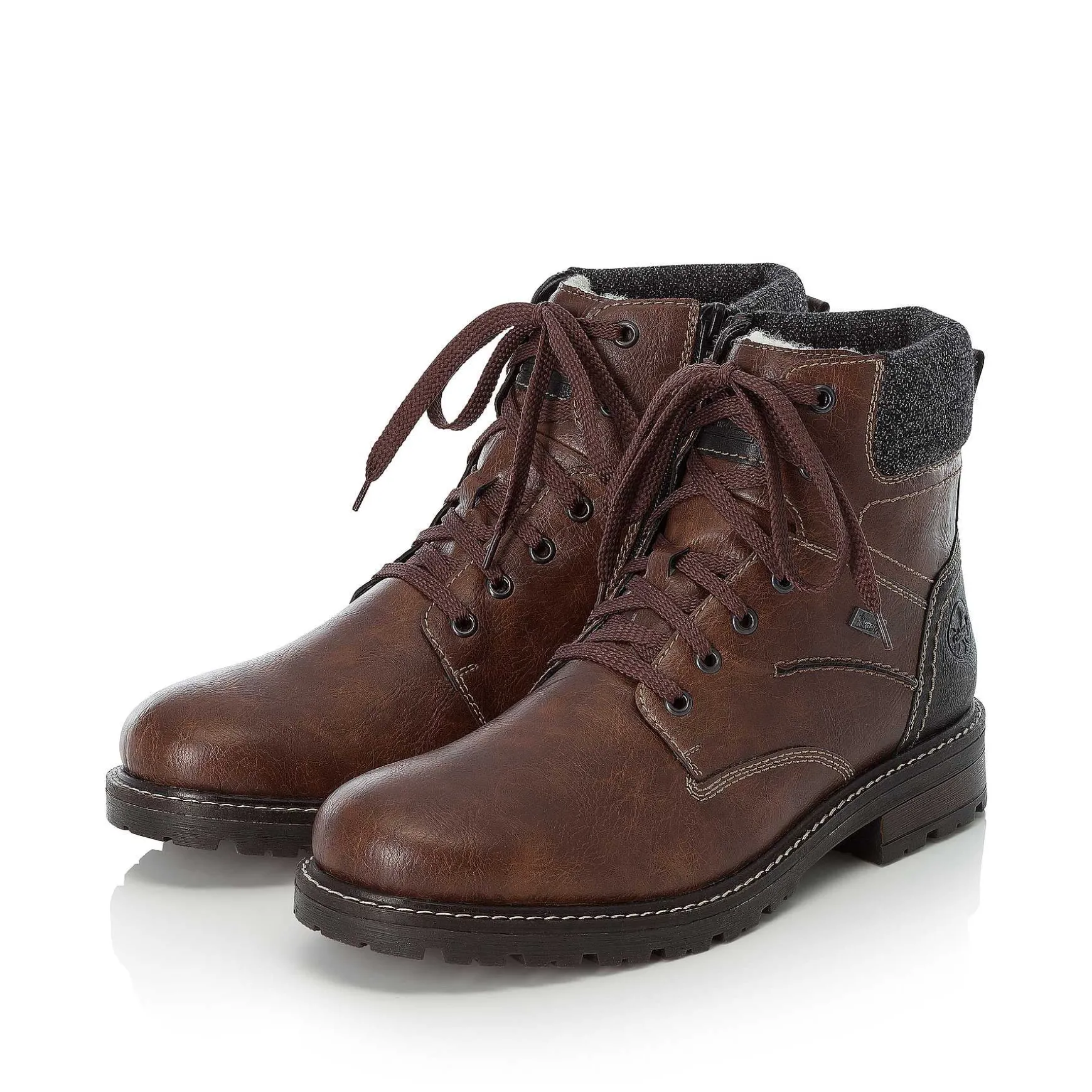 Rieker Men'S Corded Boots Chestnut Brown