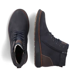 Rieker Men'S Corded Boots Navy Blue