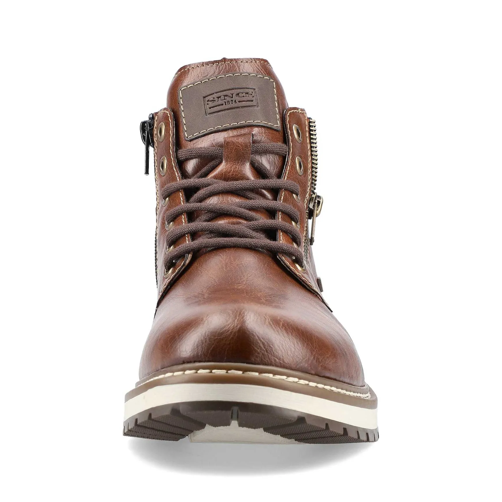 Rieker Men'S Corded Boots Chestnut Brown