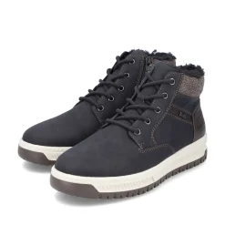 Rieker Men'S Corded Boots Asphalt Black