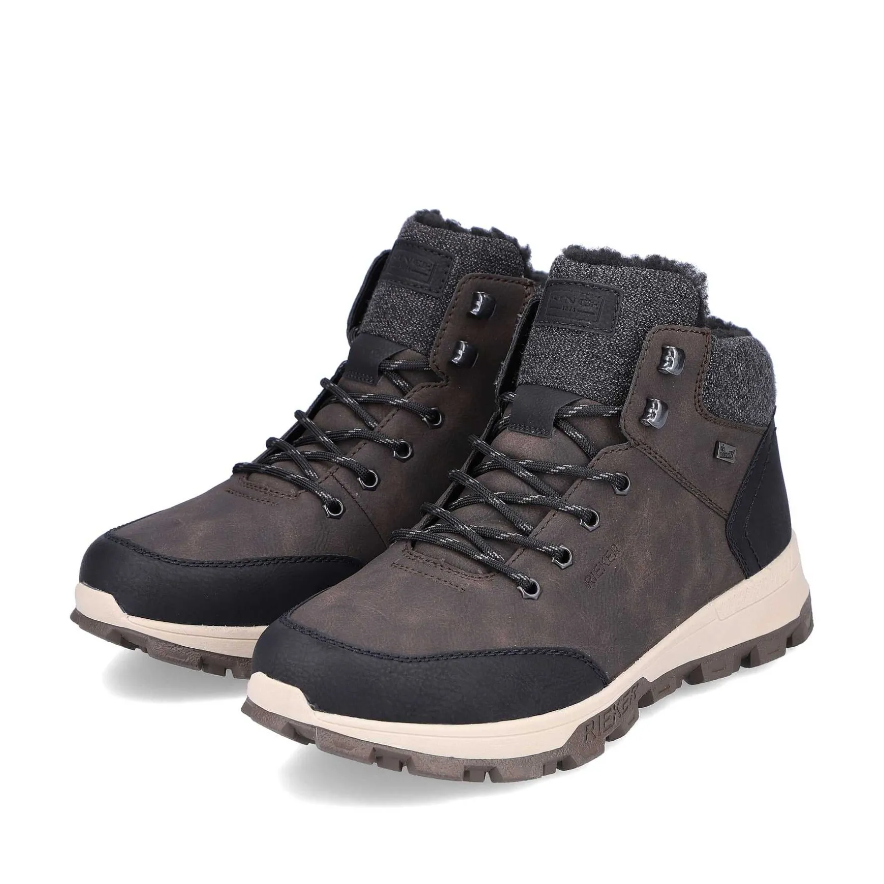 Rieker Men'S Corded Boots Coffee Brown