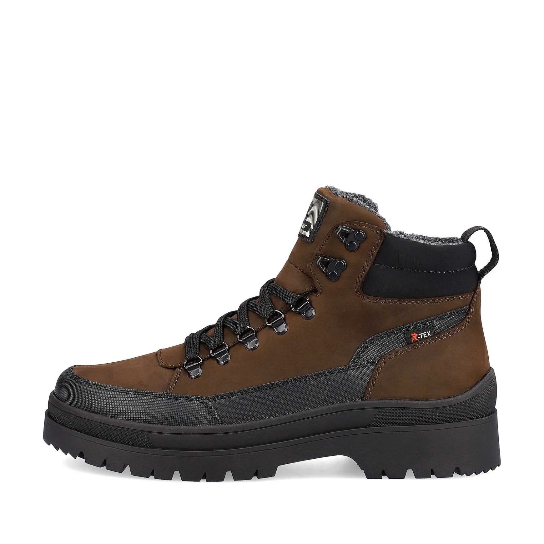 Rieker Men'S Corded Boots Nut-Brown Noir
