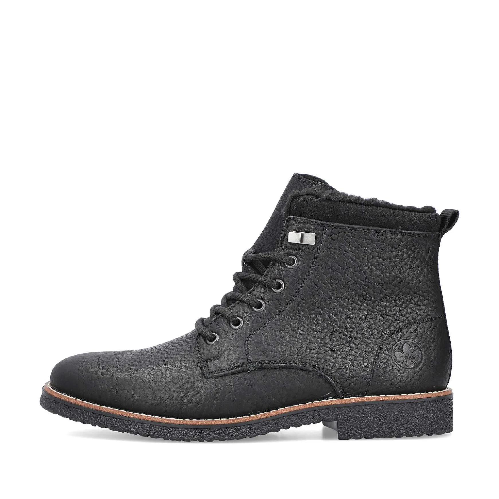 Rieker Men'S Corded Boots Graphite Black