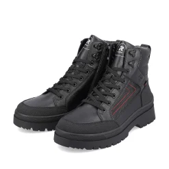 Rieker Men'S Corded Boots Deep Black