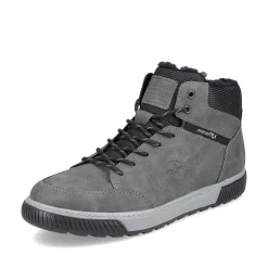 Rieker Men'S Corded Boots Steel Gray