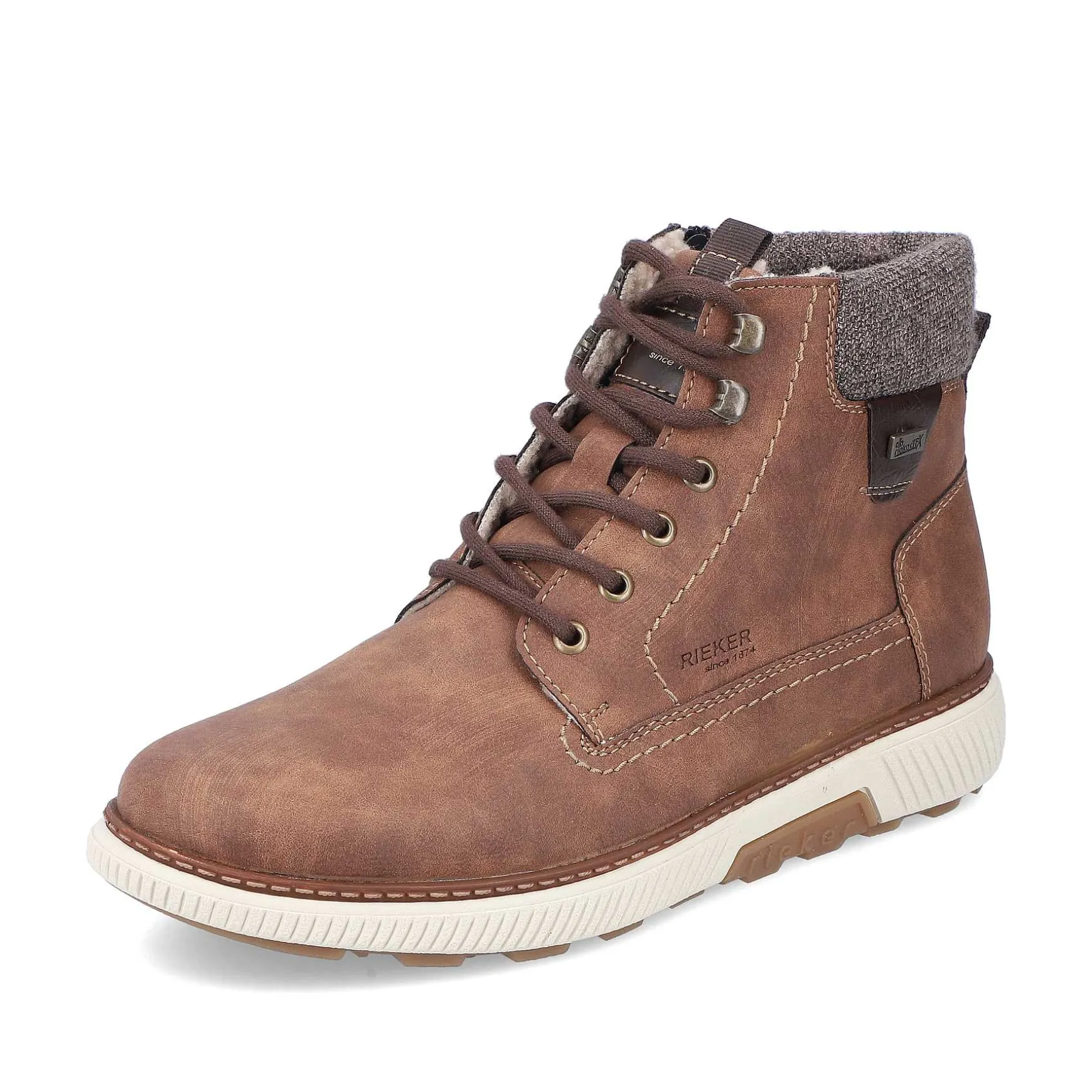 Rieker Men'S Corded Boots Coffee Brown