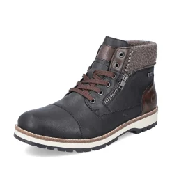 Rieker Men'S Corded Boots Night Black