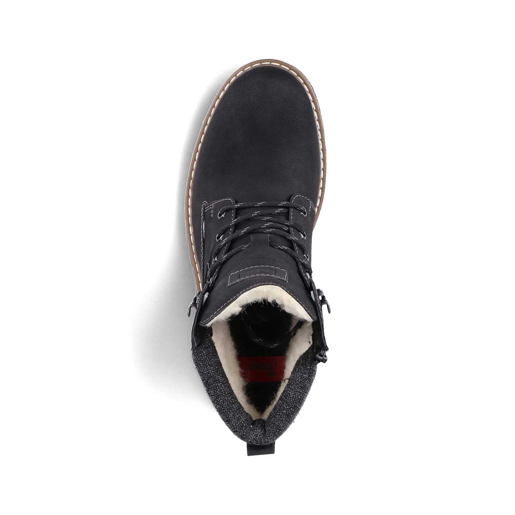 Rieker Men'S Corded Boots Deep Black