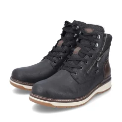 Rieker Men'S Corded Boots Night Black