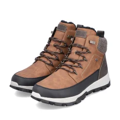 Rieker Men'S Corded Boots Caramel Brown