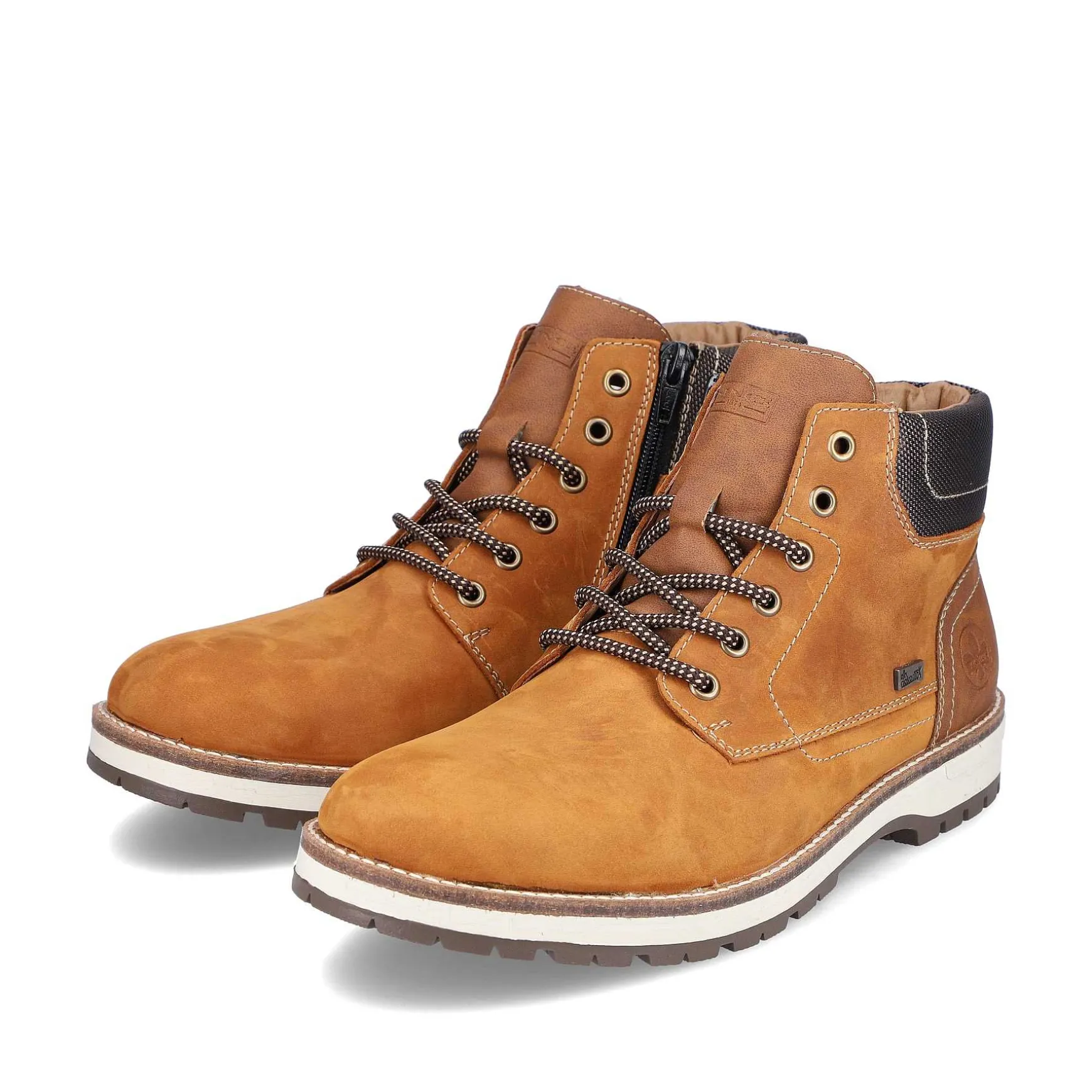 Rieker Men'S Corded Boots Caramel Brown