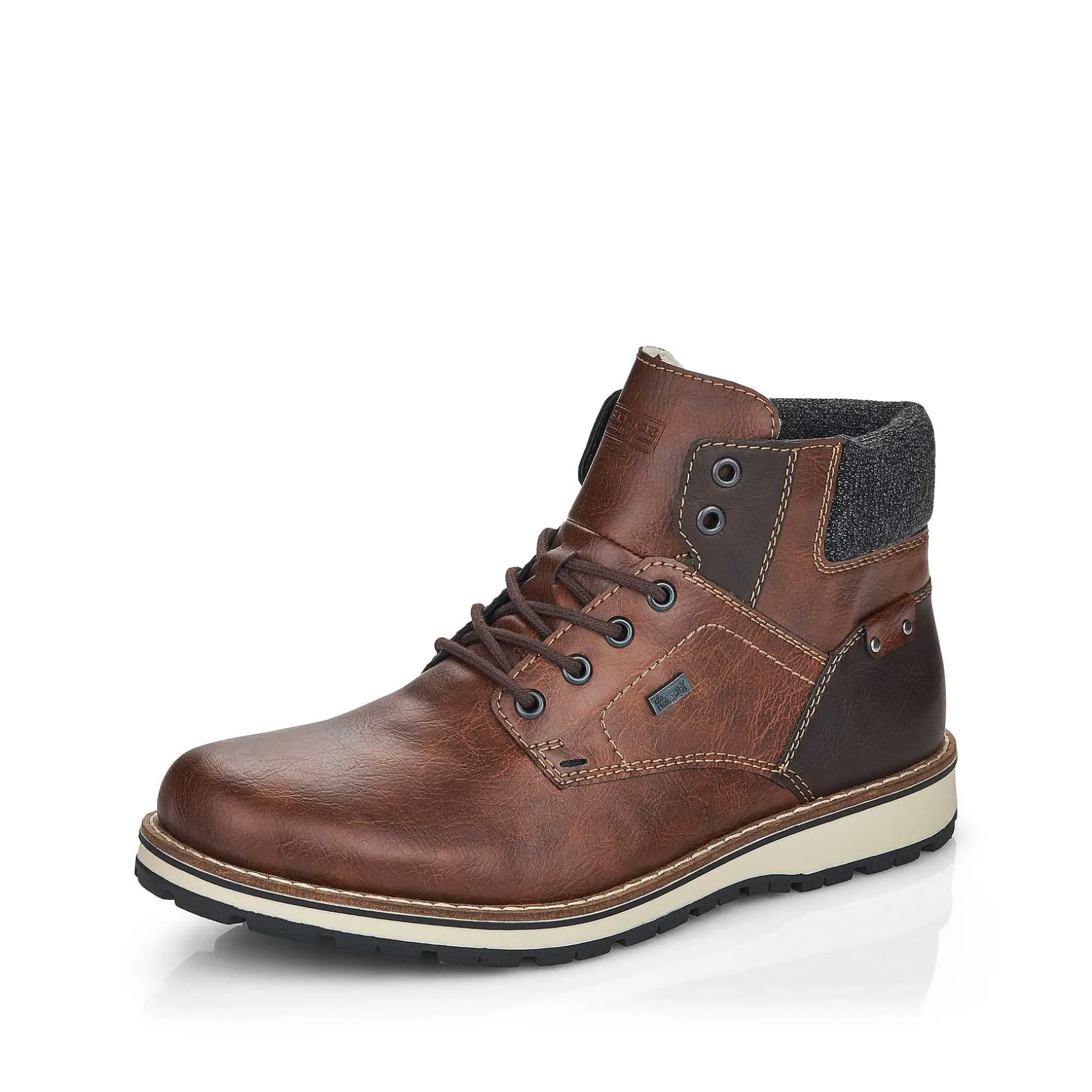 Rieker Men'S Corded Boots Chestnut Brown