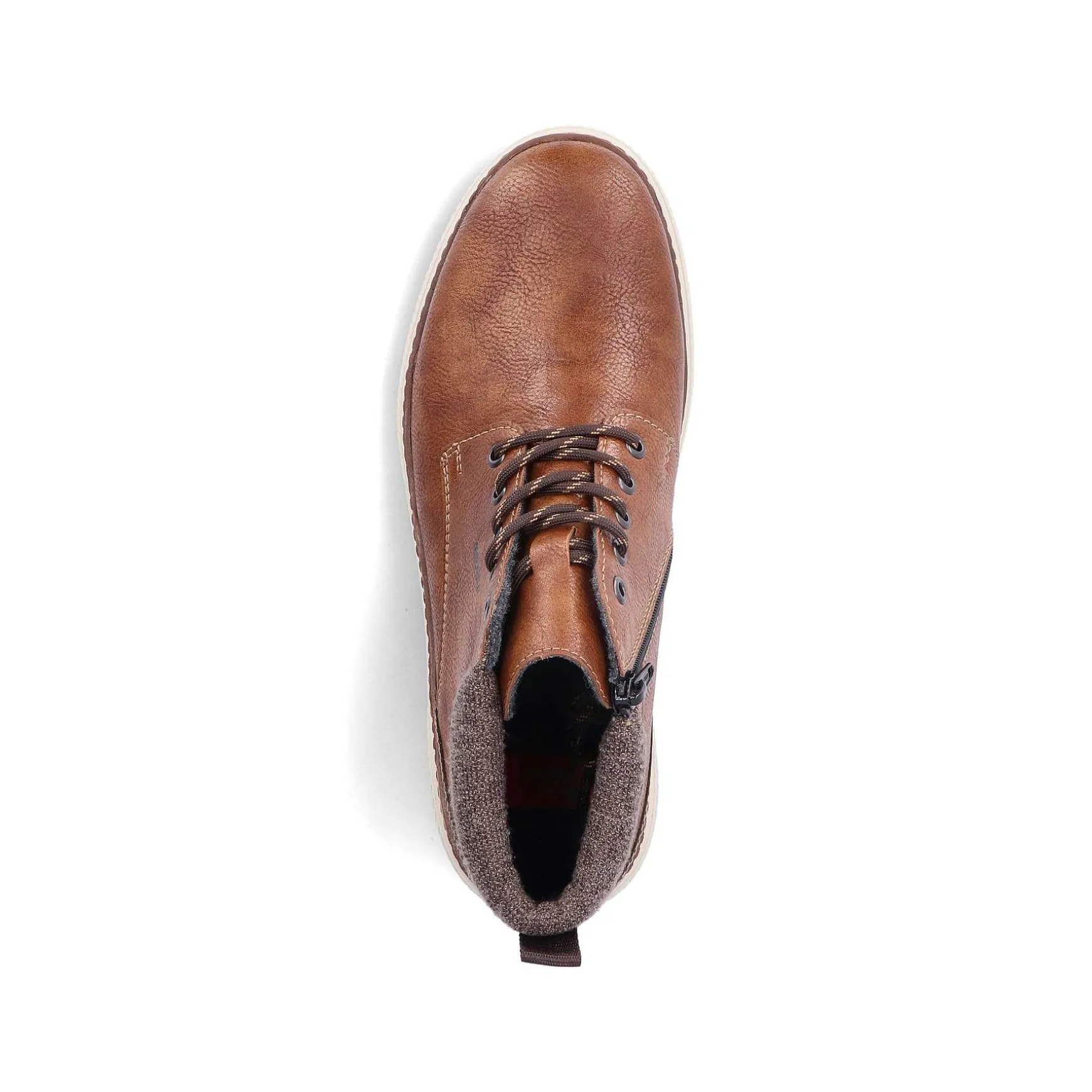 Rieker Men'S Corded Boots Chestnut Brown