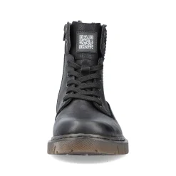 Rieker Men'S Corded Boots Graphite Black