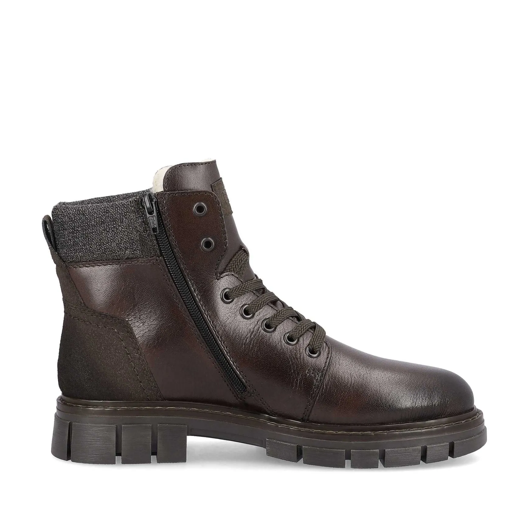 Rieker Men'S Corded Boots Dark Brown