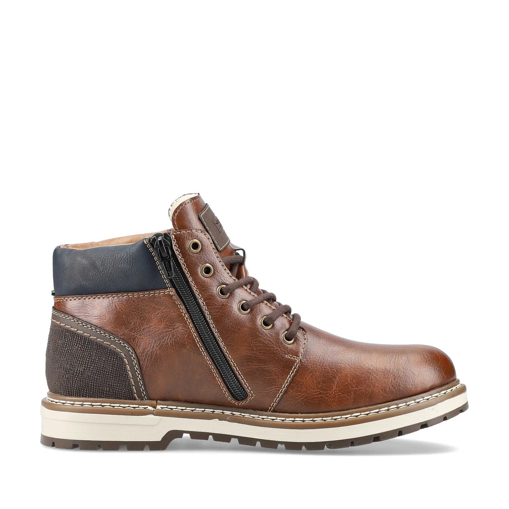 Rieker Men'S Corded Boots Chestnut Brown