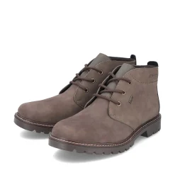 Rieker Men'S Corded Boots Grey-Brown