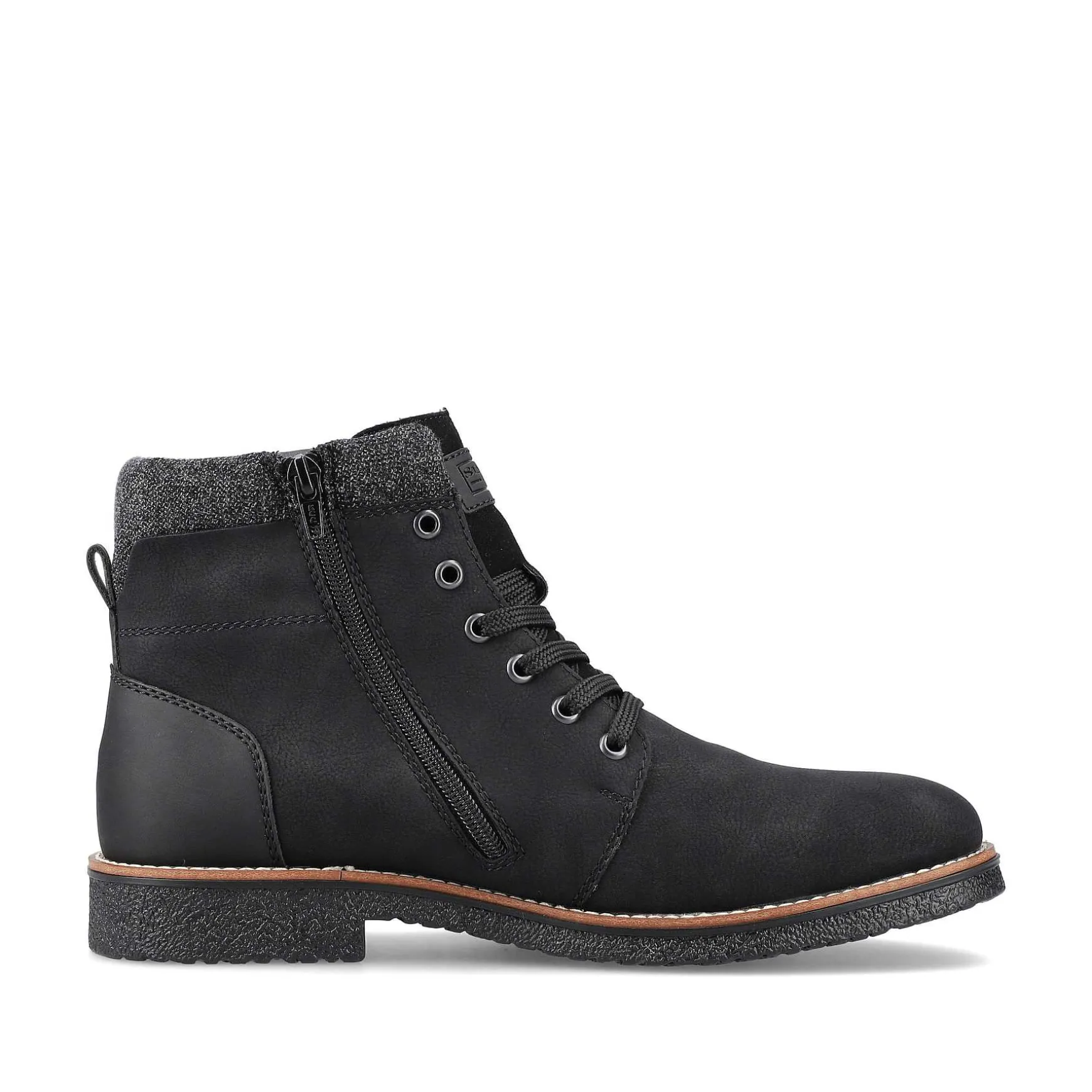 Rieker Men'S Corded Boots Deep Black