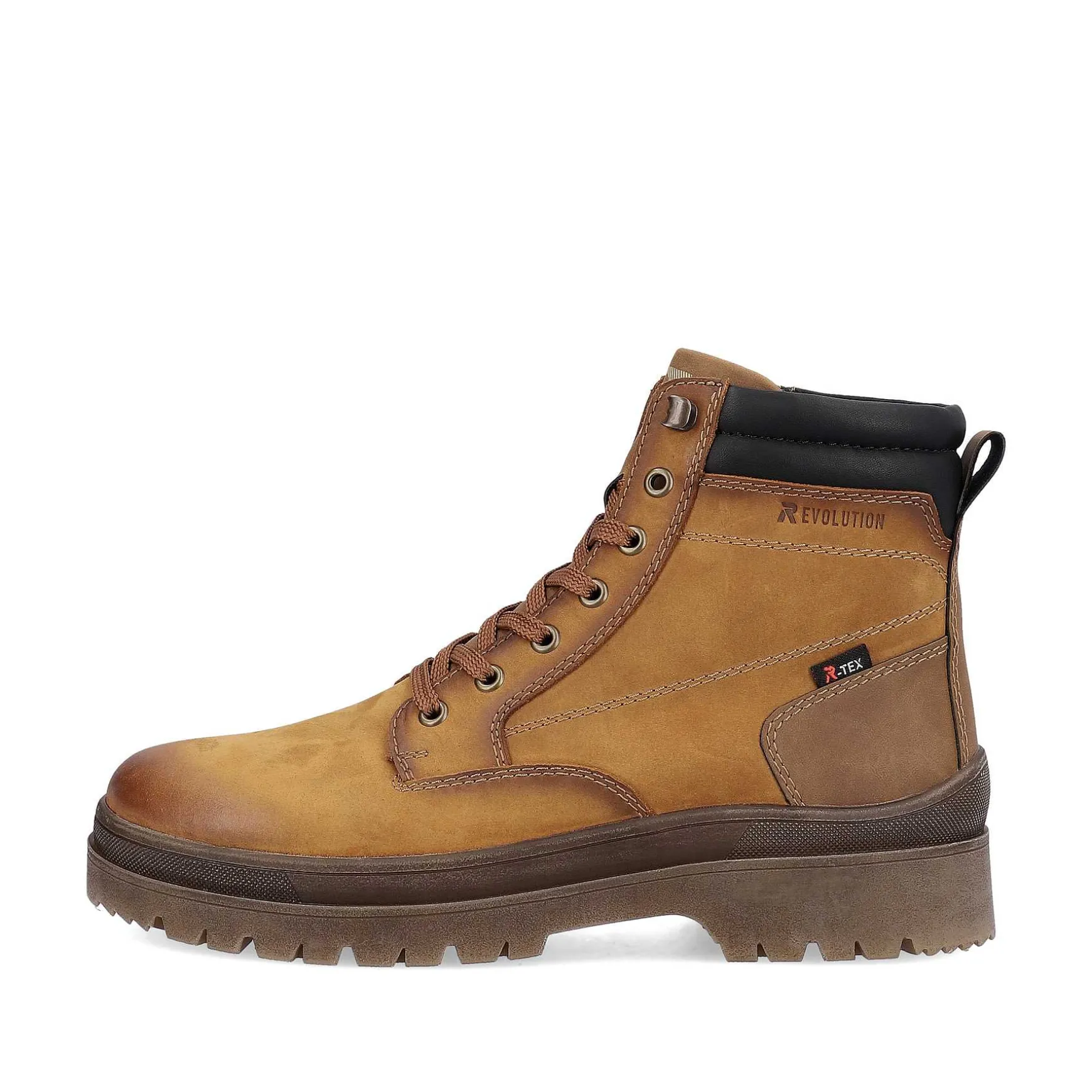 Rieker Men'S Corded Boots Wood Brown