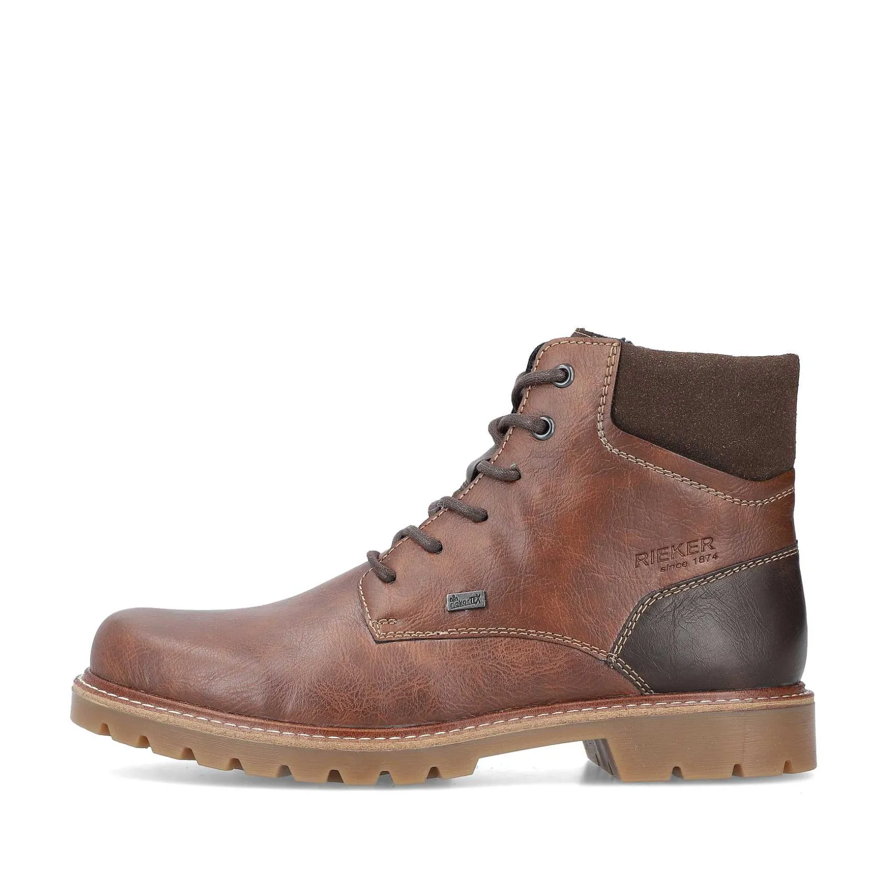 Rieker Men'S Corded Boots Chestnut Brown