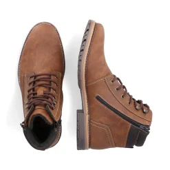 Rieker Men'S Corded Boots Light Brown