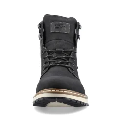 Rieker Men'S Corded Boots Deep Black