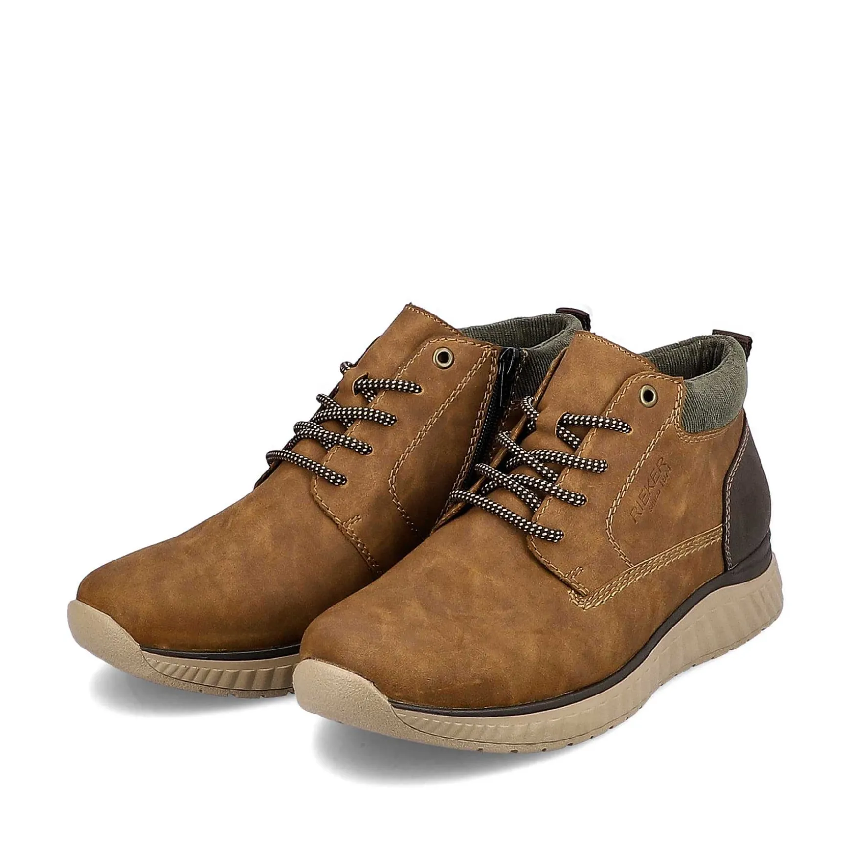 Rieker Men'S Corded Boots Coffee Brown