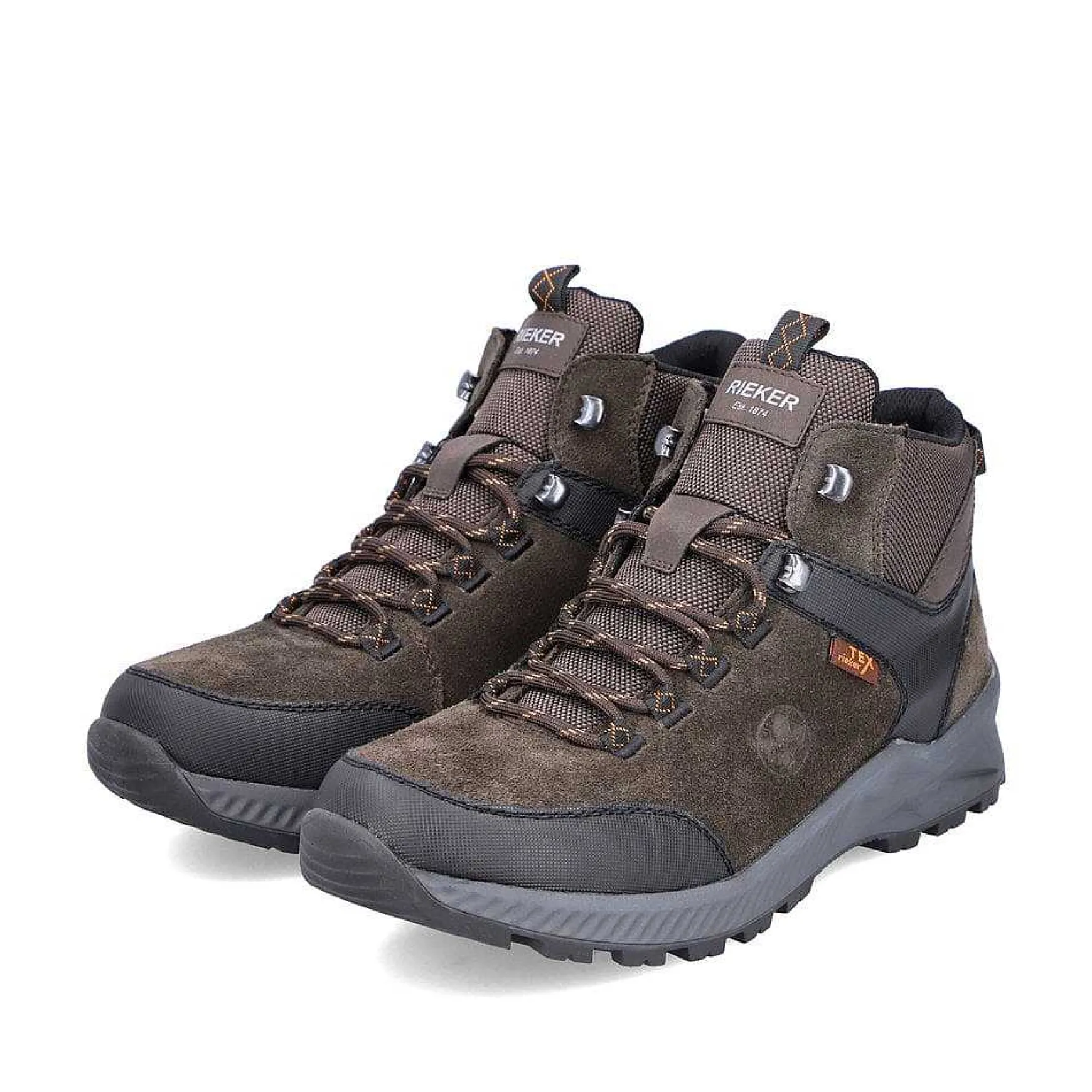 Rieker Men'S Corded Boots Coffee Brown