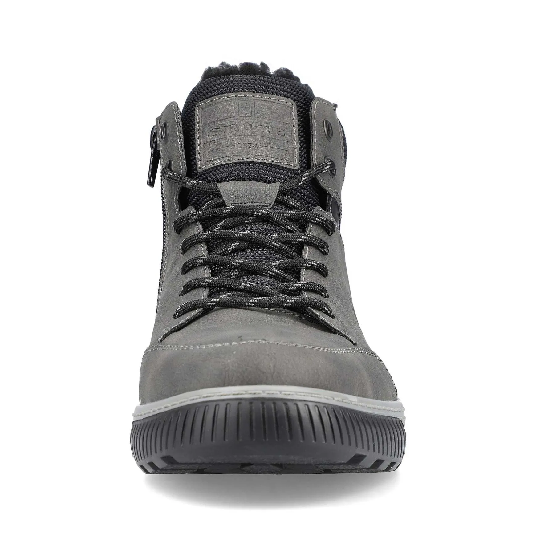 Rieker Men'S Corded Boots Steel Gray